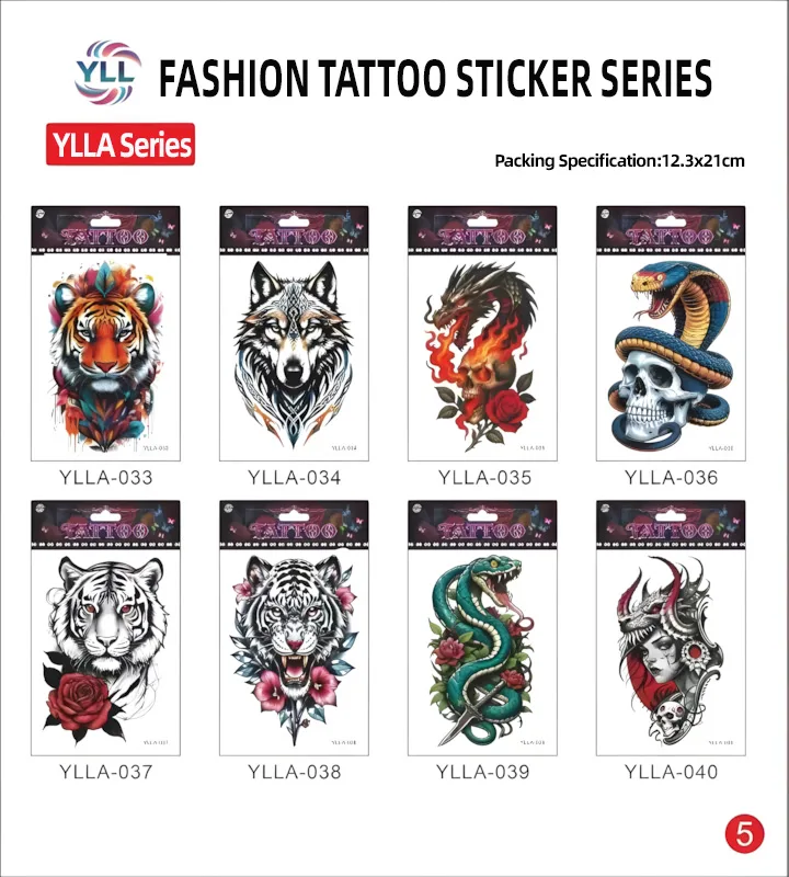 YLLA Temporary Tattoo Stickers (128 designs)