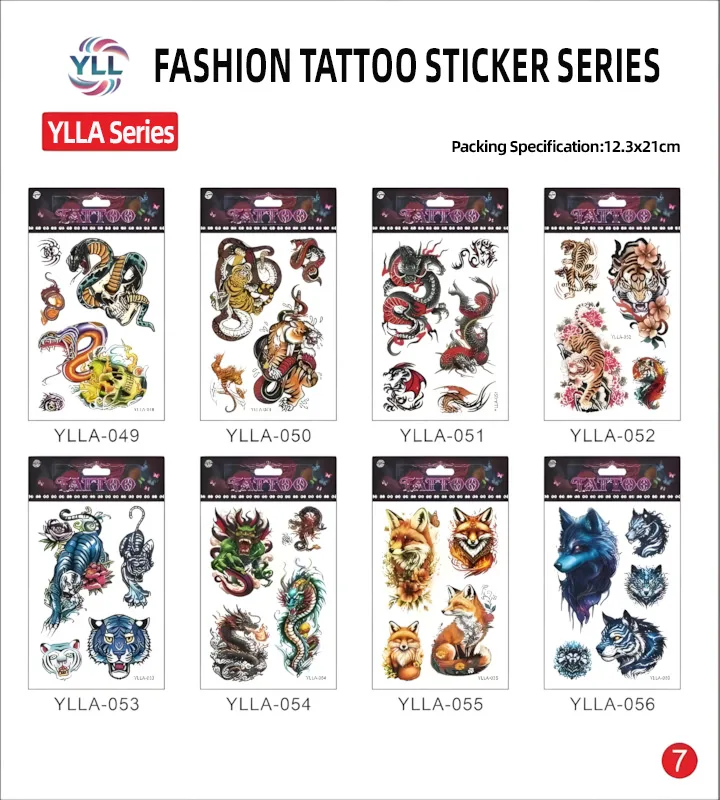 YLLA Temporary Tattoo Stickers (128 designs)