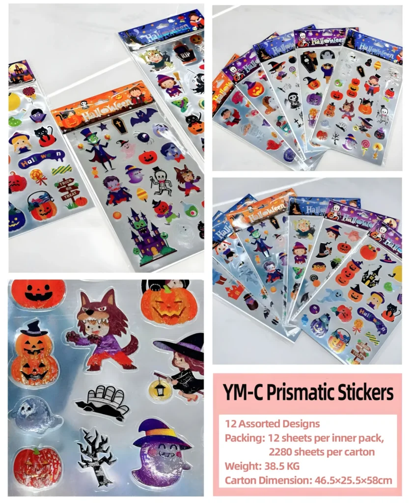 YM-C Halloween Prism Stickers (12 designs)