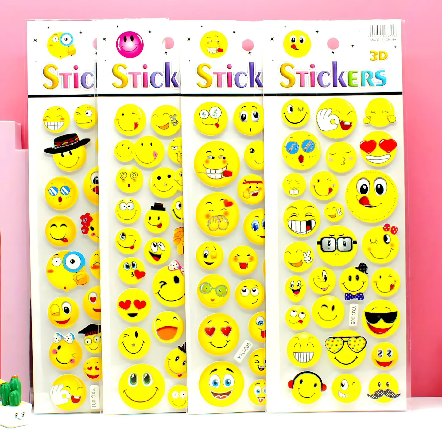 YXC Gold Stamping Smiley Face EVA Stickers