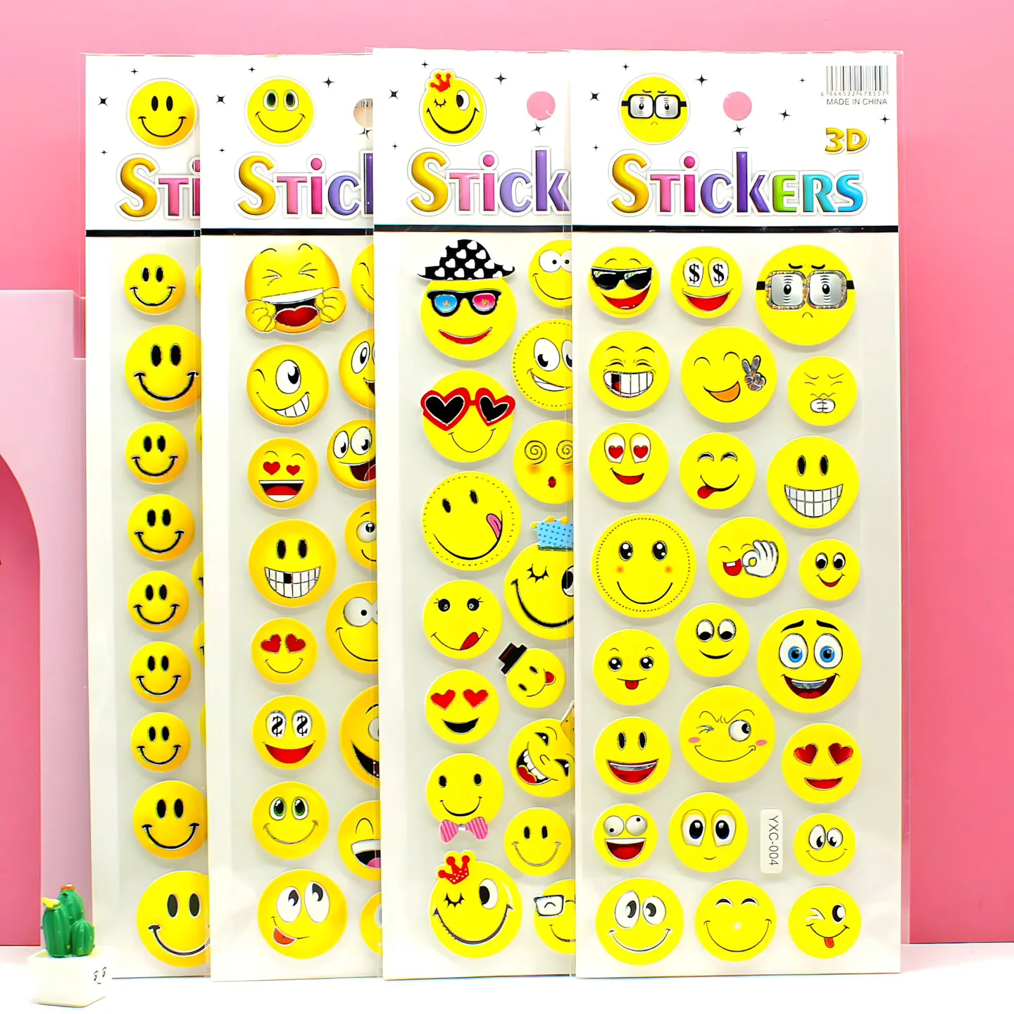YXC Gold Stamping Smiley Face EVA Stickers
