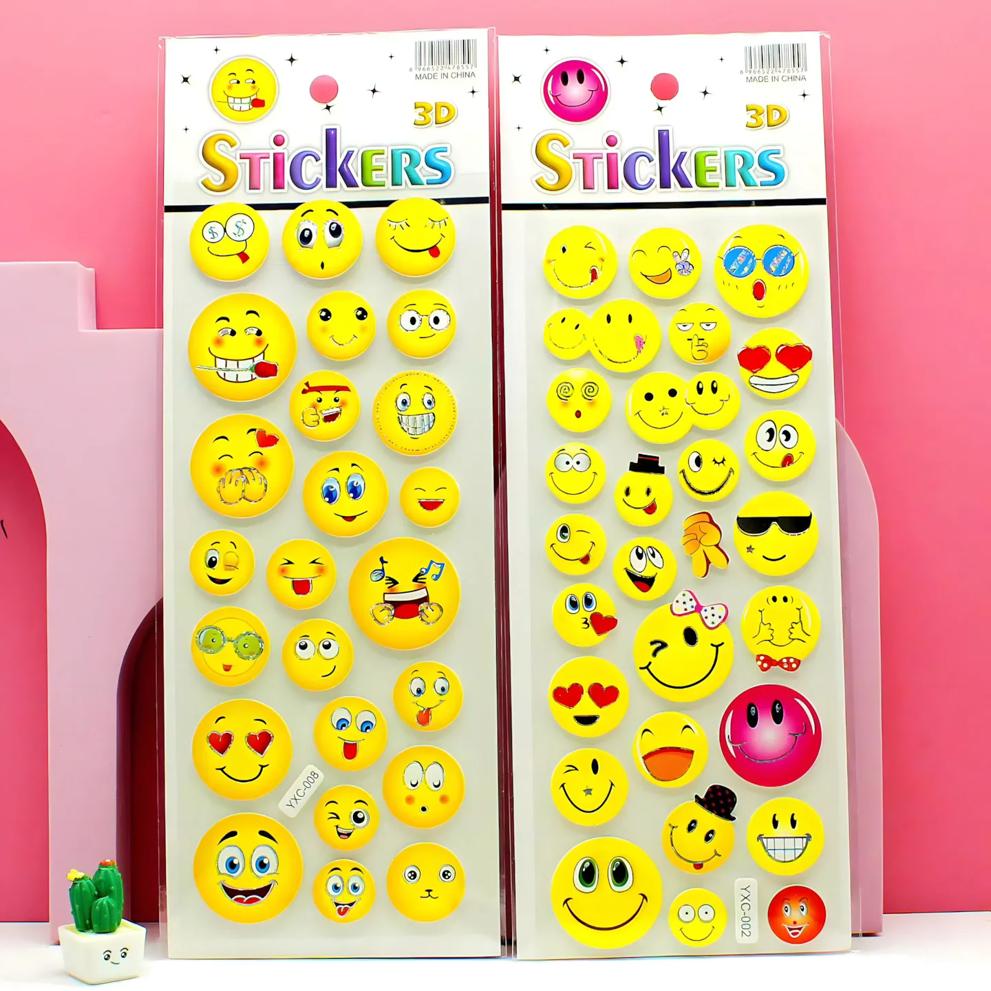 YXC Gold Stamping Smiley Face EVA Stickers