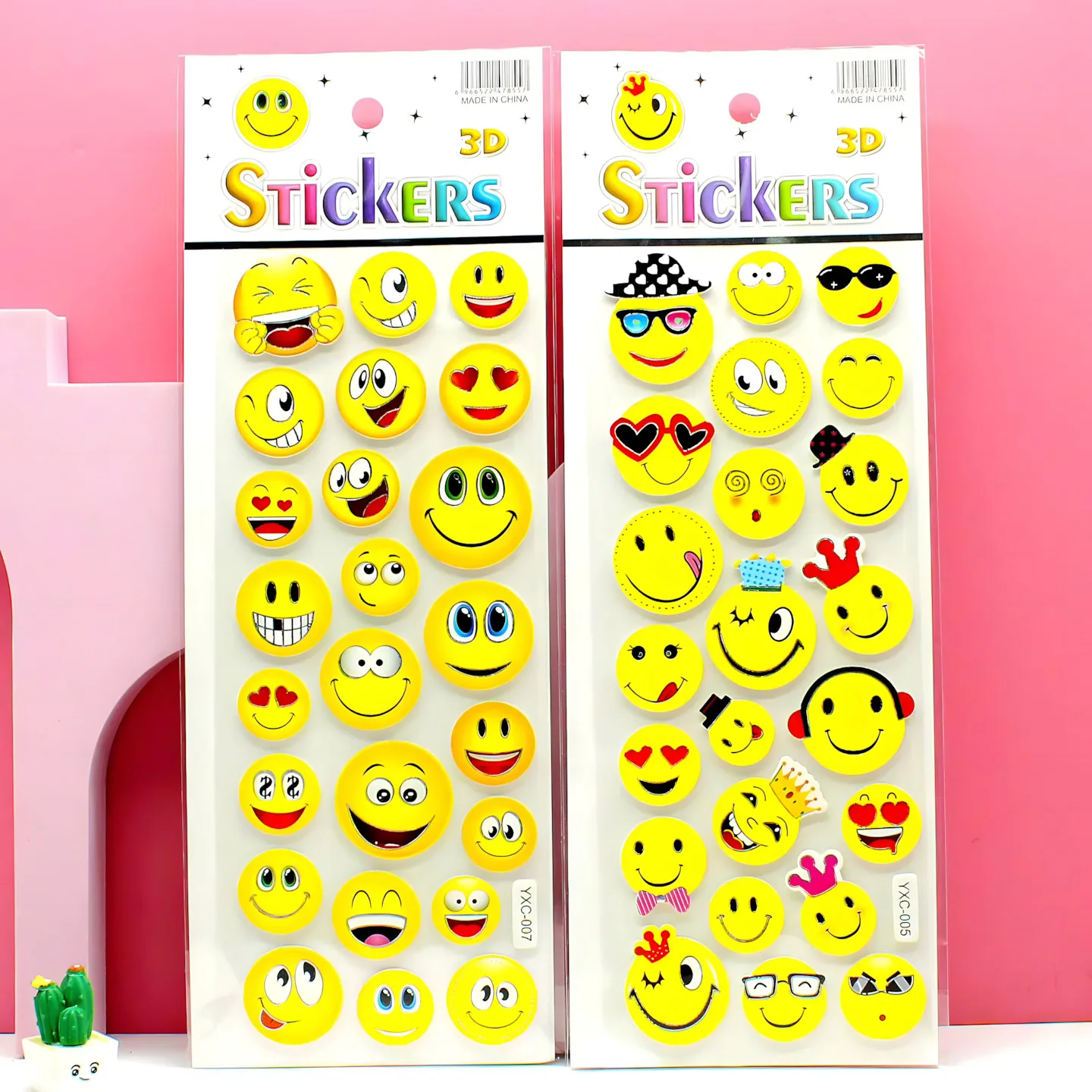 YXC Gold Stamping Smiley Face EVA Stickers