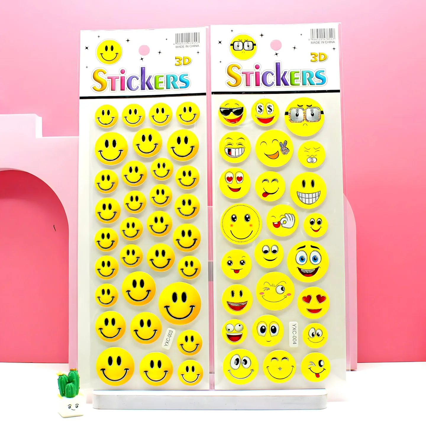 YXC Gold Stamping Smiley Face EVA Stickers