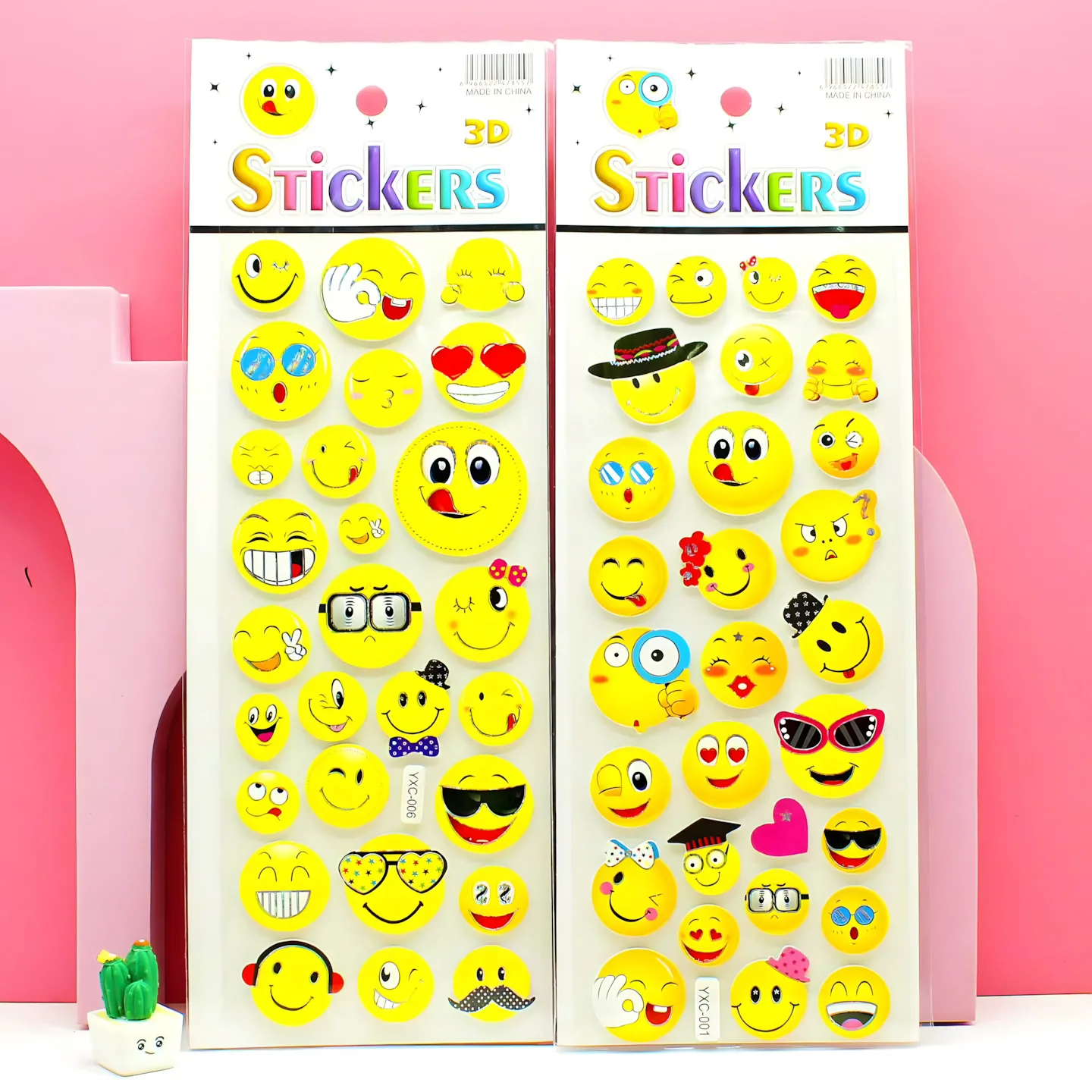 YXC Gold Stamping Smiley Face EVA Stickers