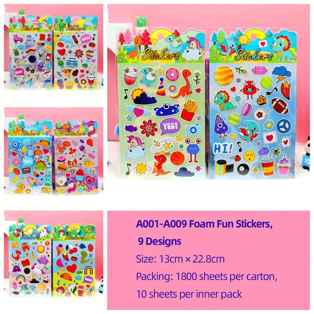 A001-009 Double-Layer 3D Pop Bubble Sticker (9 Designs)