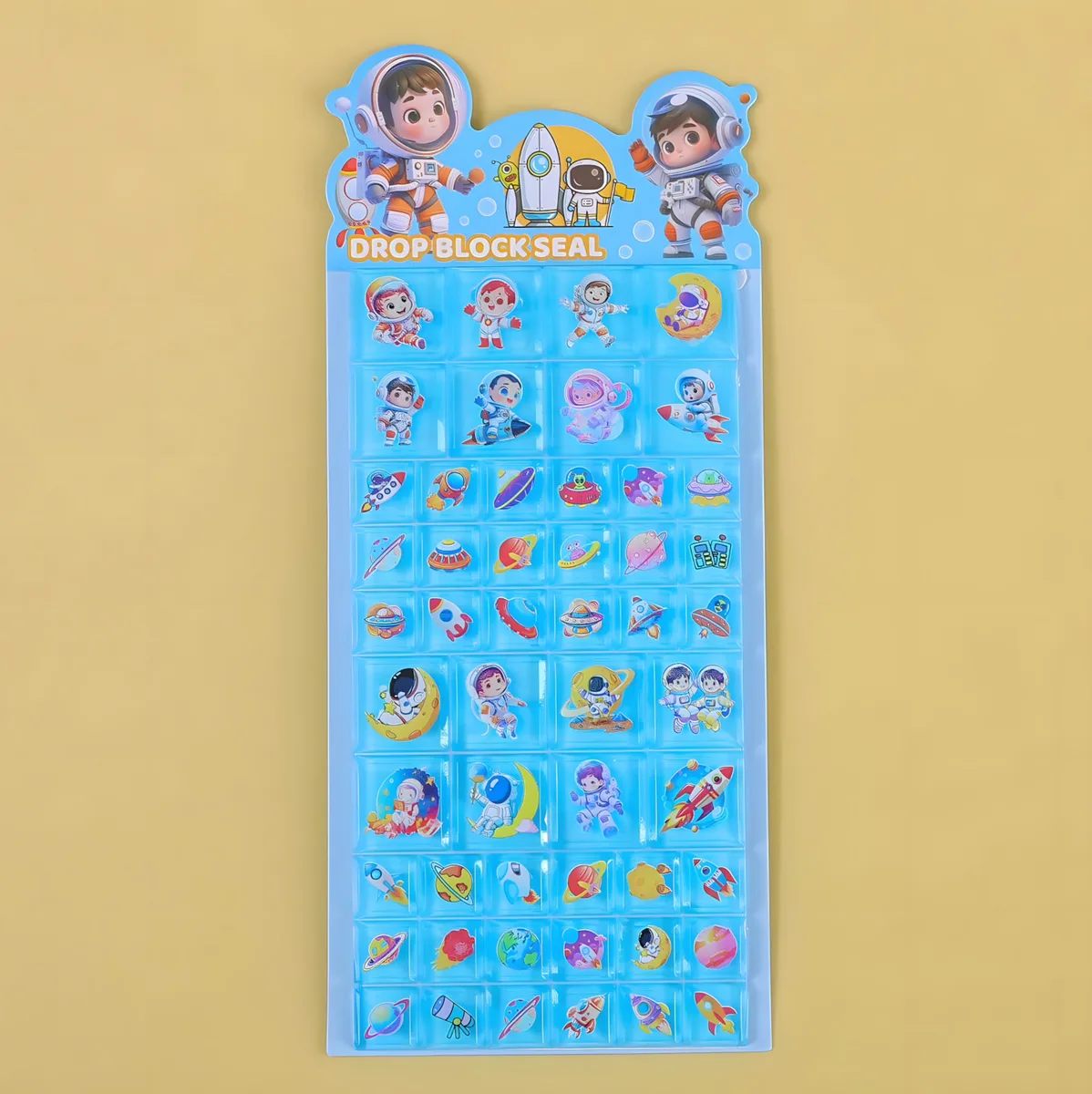 CY-SS-20 Square 3D Embossed Sticker Cards