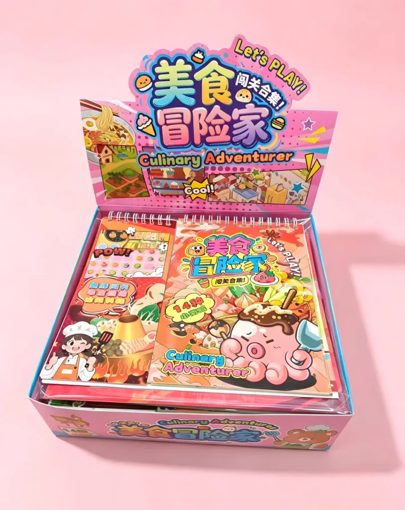 HS-8045 Food Game Scene-Building Sticker Book (18 pcs)