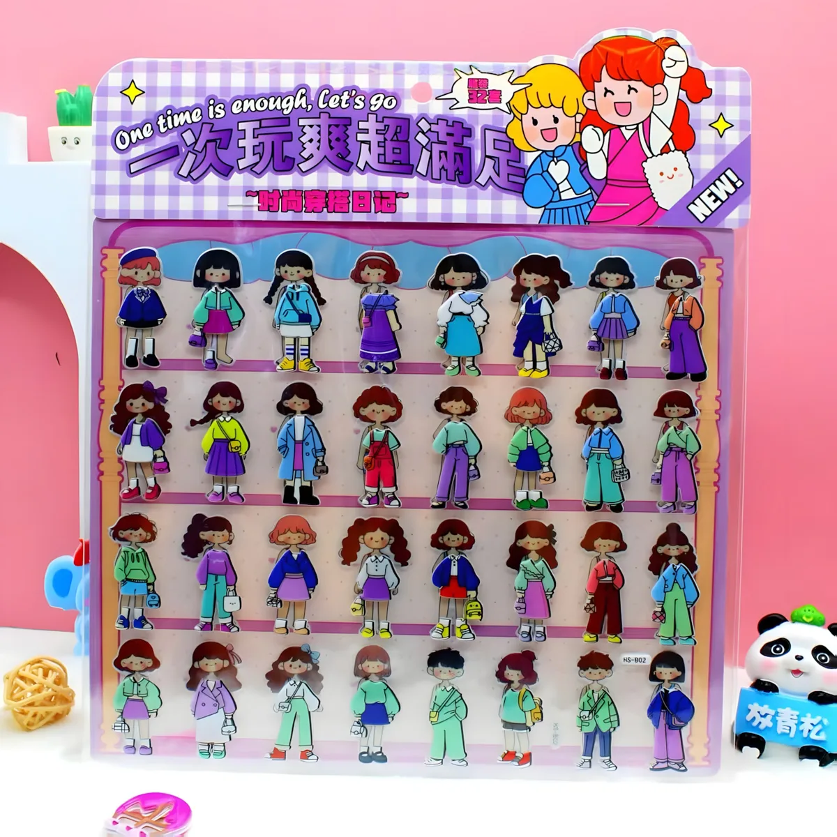 HS-B Double-Layer 3D Pop Bubble Sticker Cards