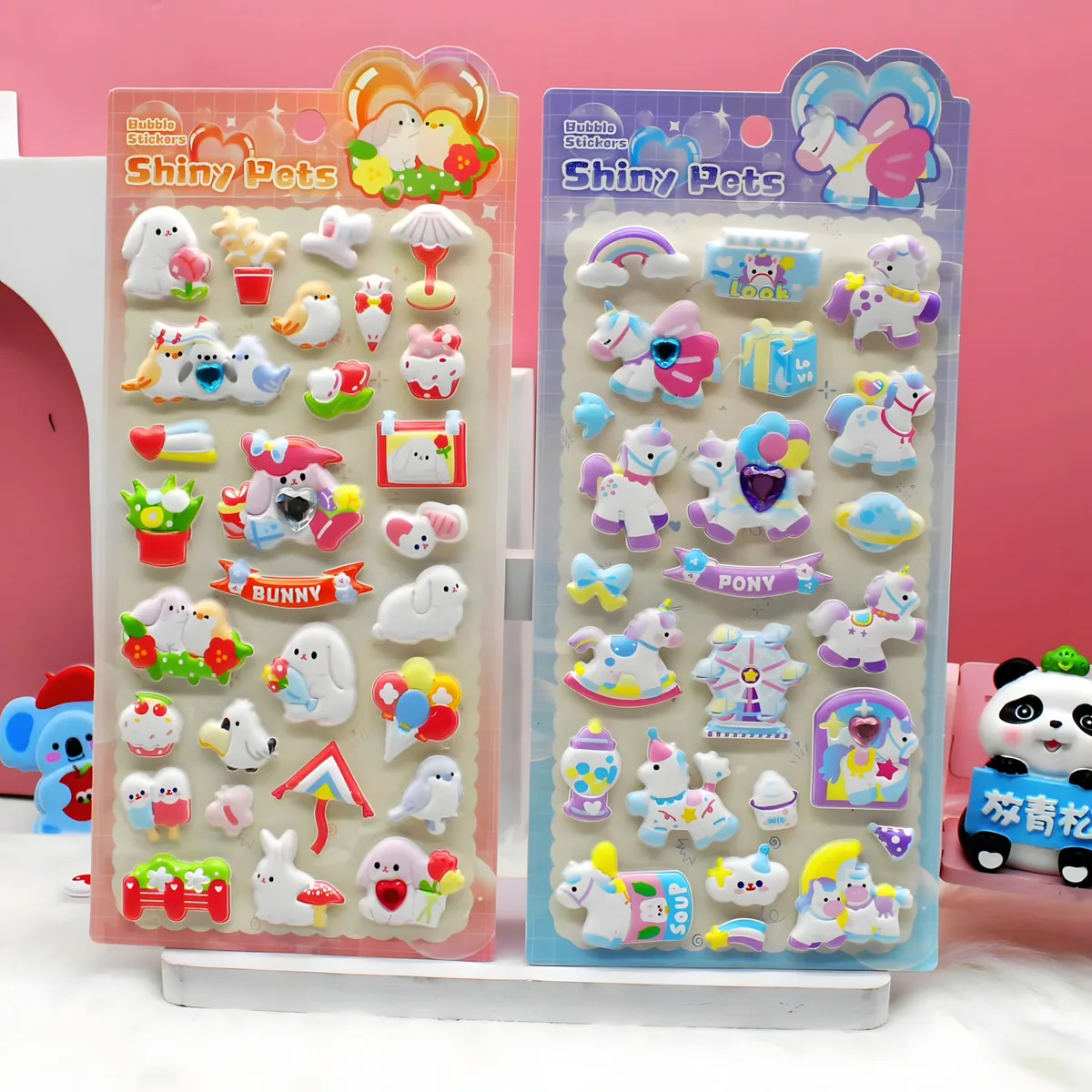 JH84W Gem Bubble 3D Pop Sticker Cards