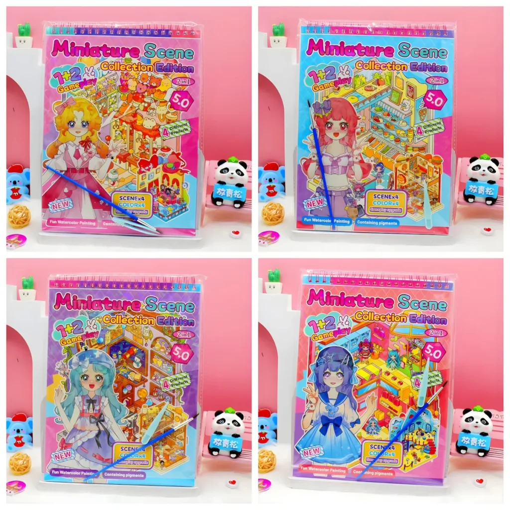 JJ-DZJ Scene Painting Sticker Activity Book (12 pcs)