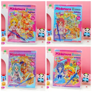 JJ-DZJ Scene Painting Sticker Activity Book (12 pcs) wholesale kids stickers by StickerJaki