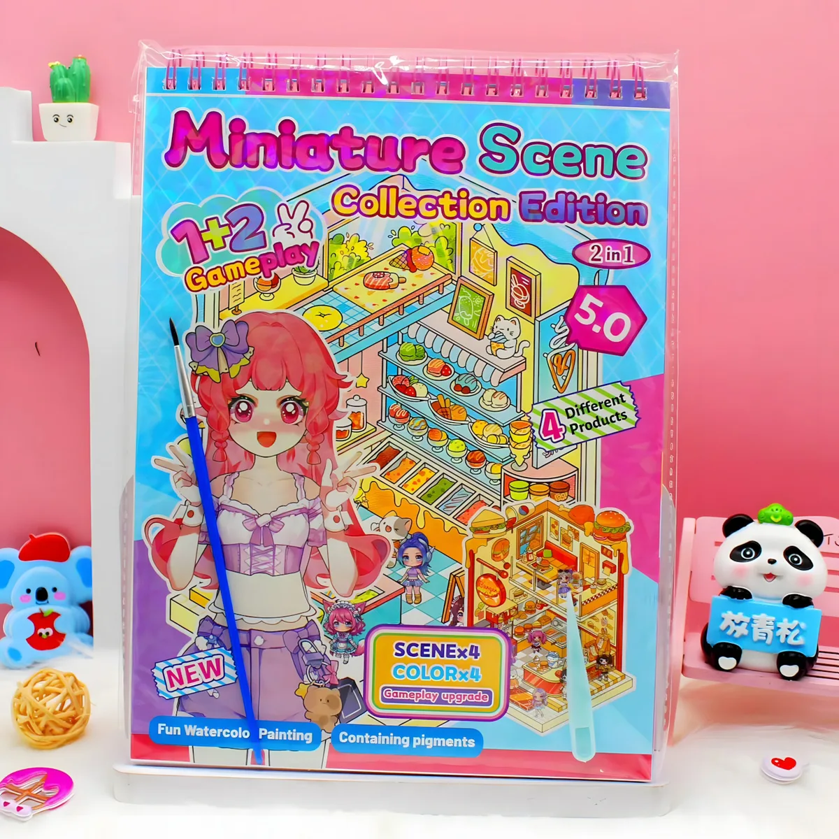 JJ-DZJ Scene Painting Sticker Activity Book (12 pcs)