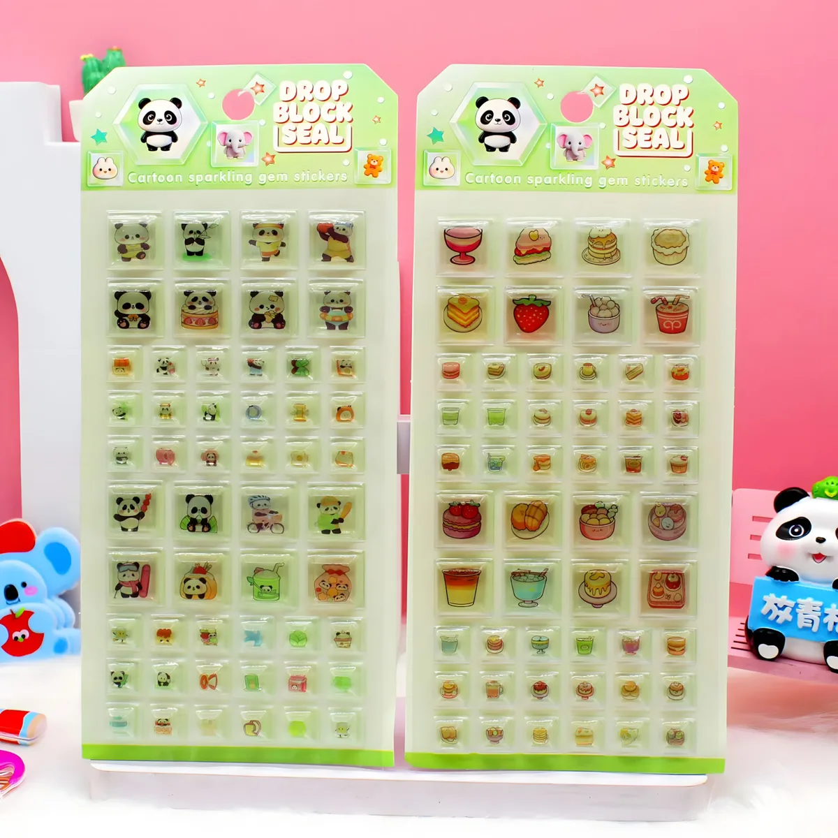 RG Solid Square 3D Embossed Sticker Cards