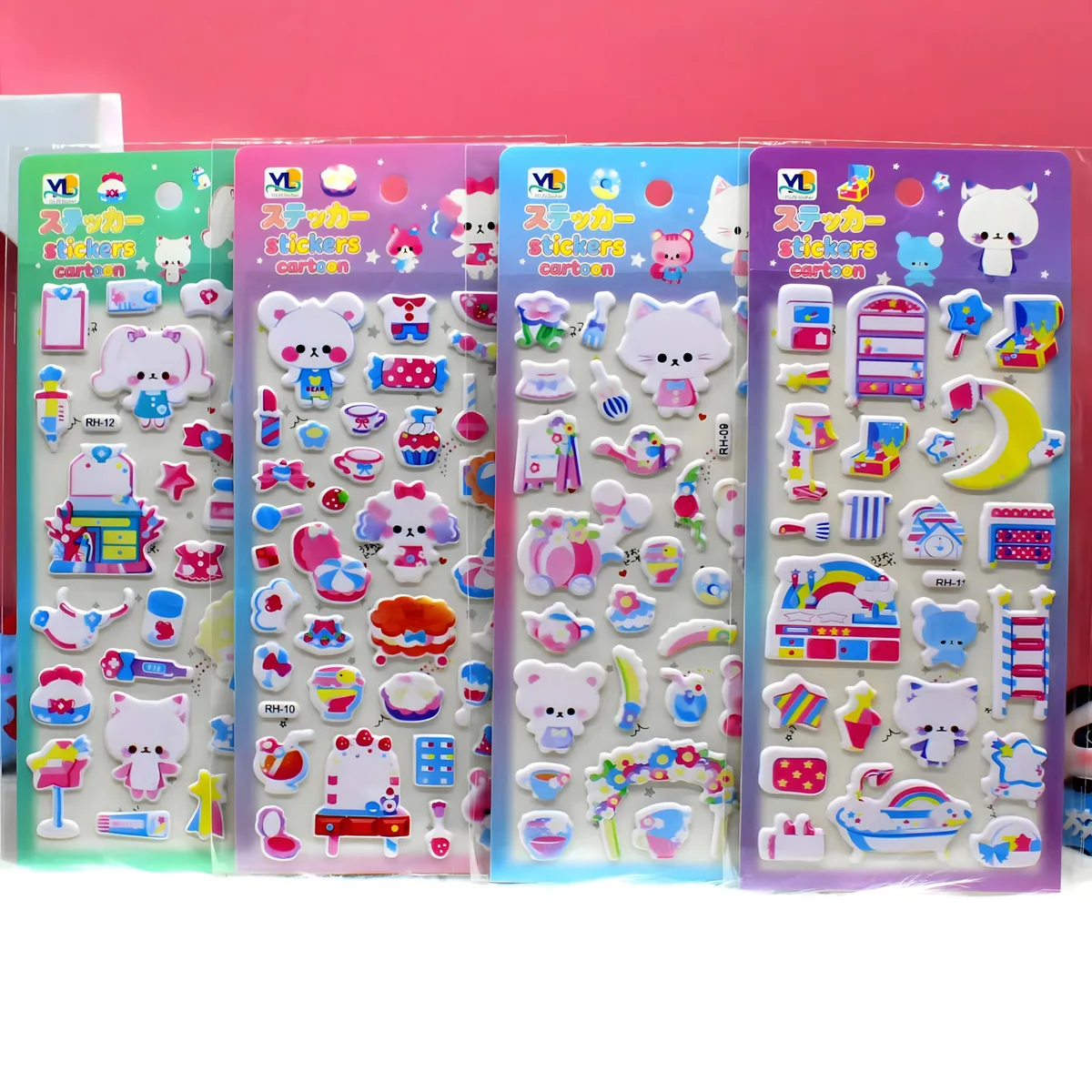 RH Bubble 3D Pop Sticker Cards (16 Designs)
