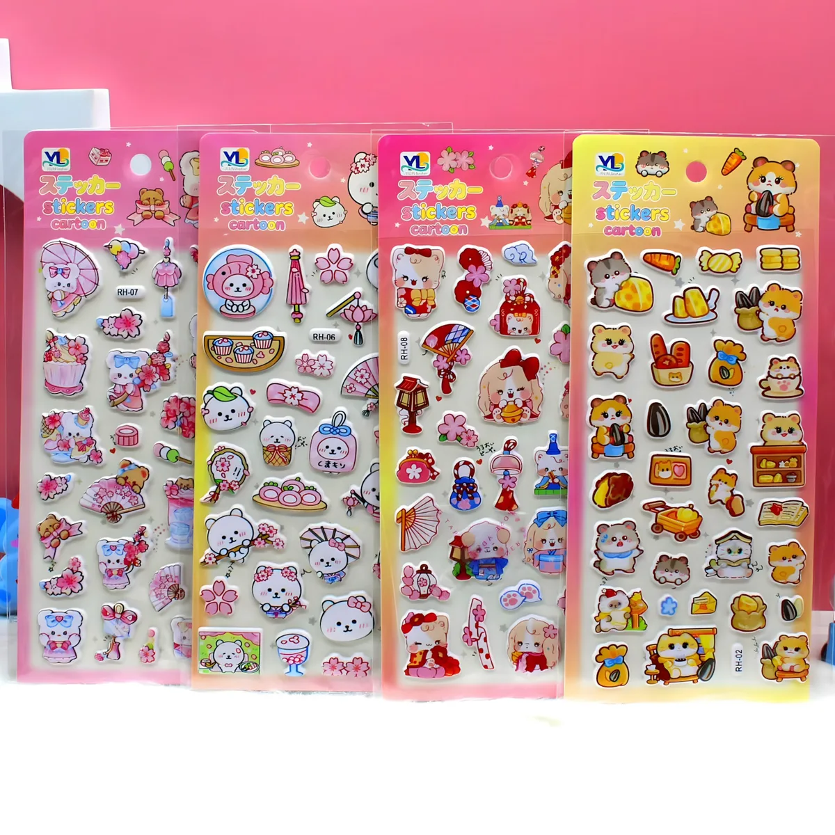 RH Bubble 3D Pop Sticker Cards (16 Designs)