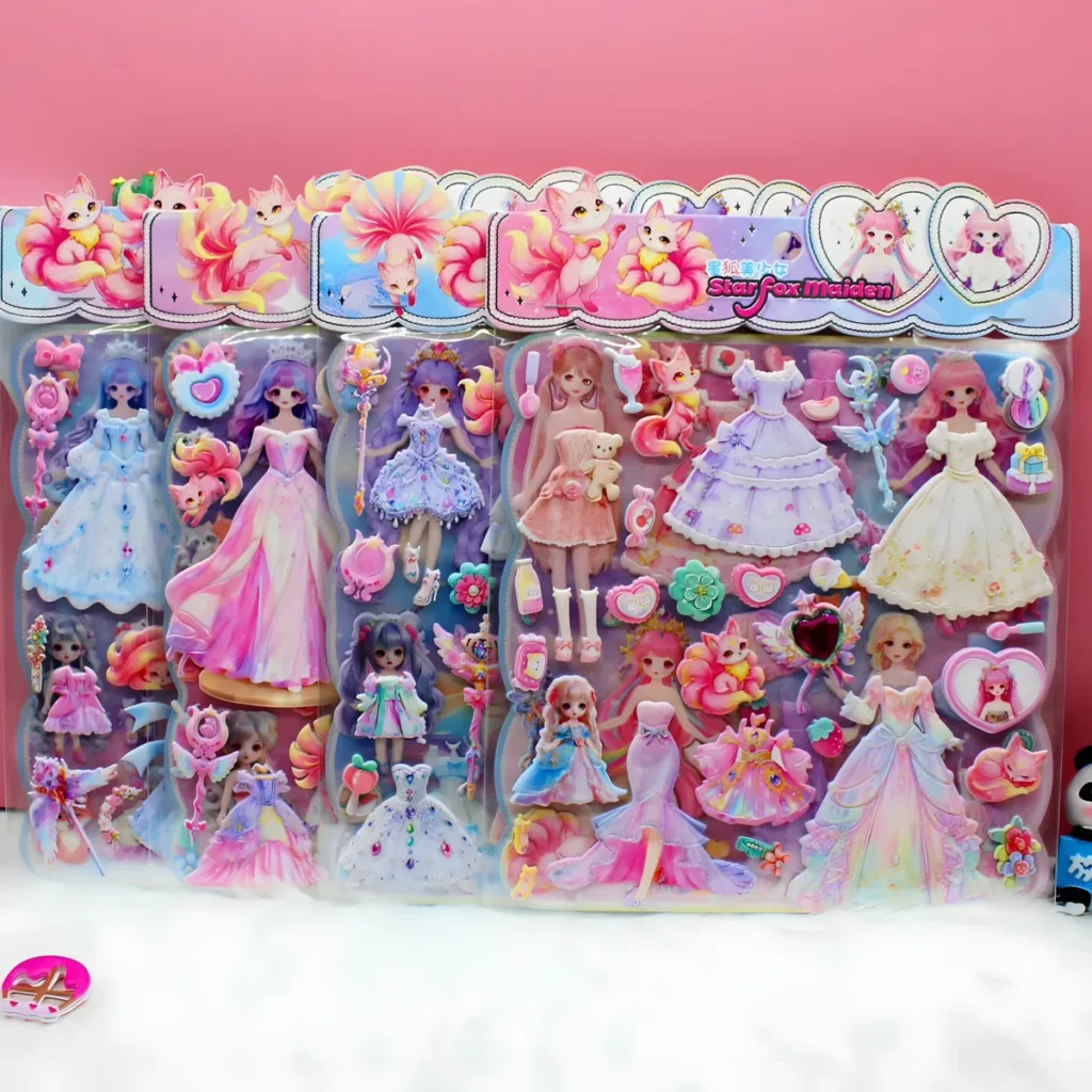 SY-1302 Double-Layer Dress-Up Sticker Cards
