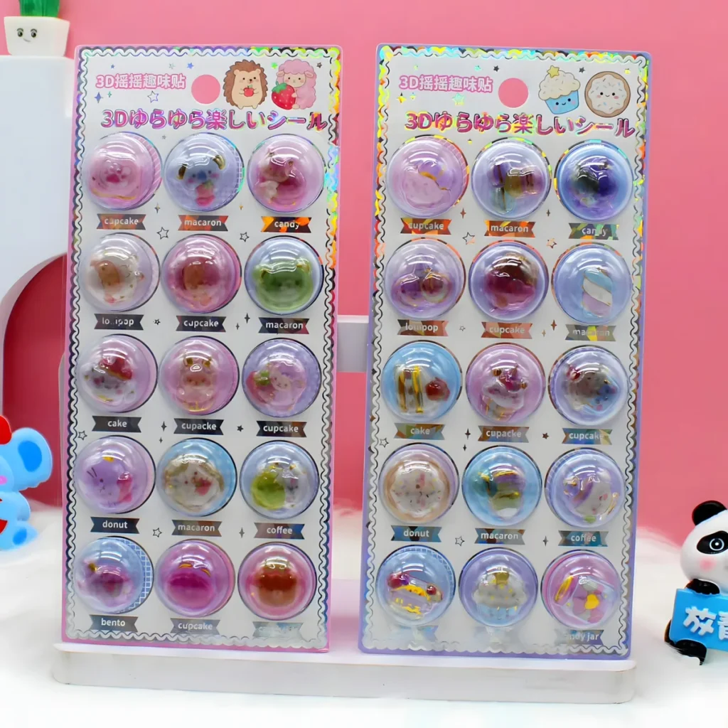 SY-1388 Shake Embossed 3D Sticker Cards
