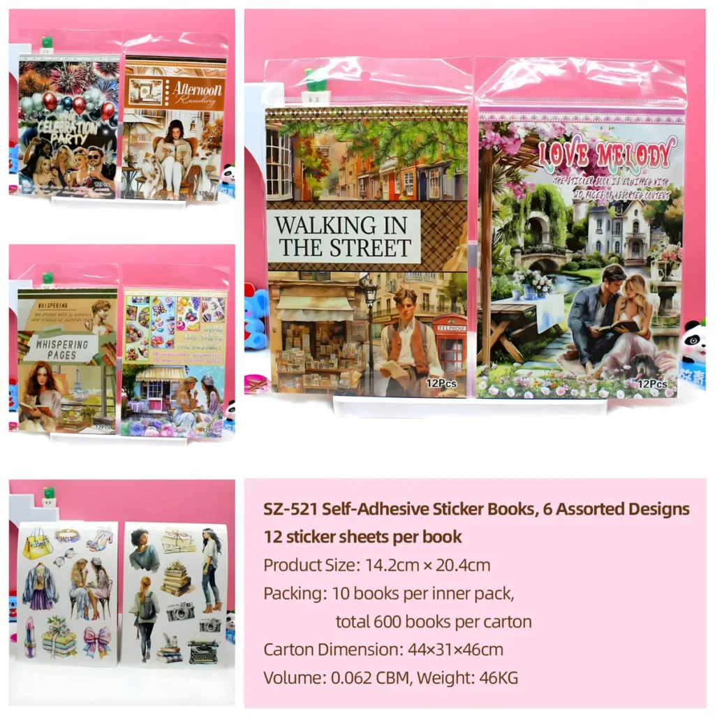SZ-521 Korean-Style Landscape Scene Sticker Book