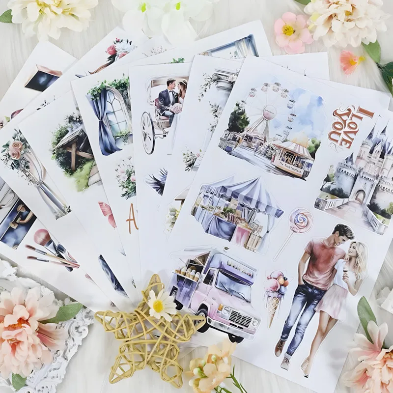SZ-521 Korean-Style Landscape Scene Sticker Book