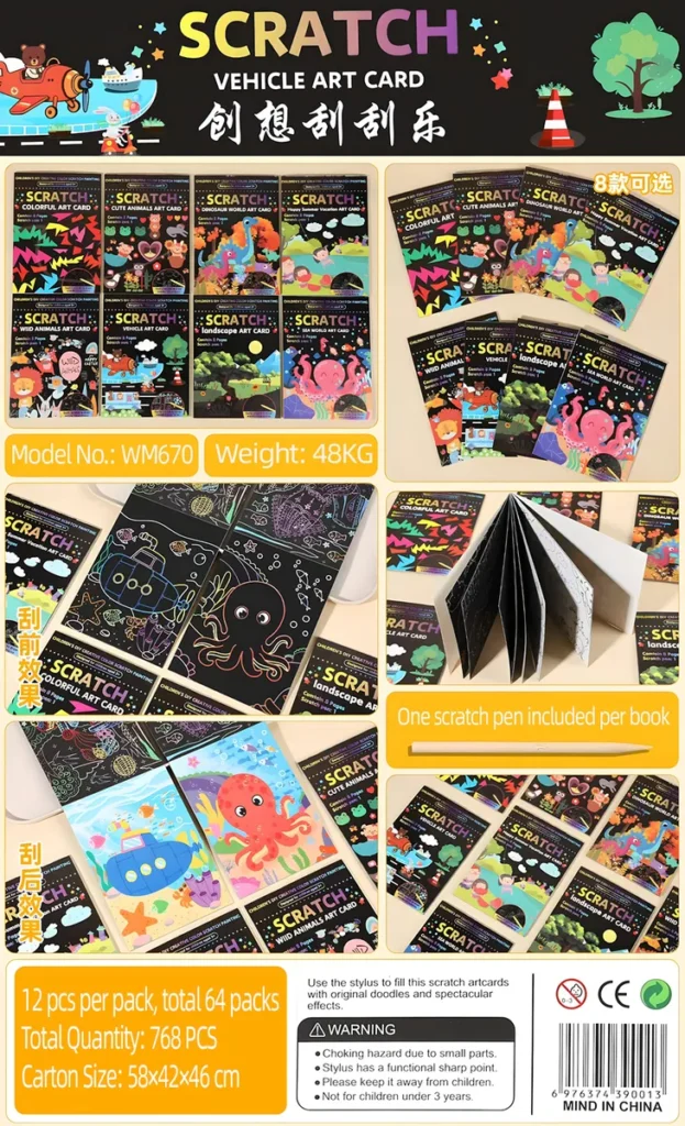 WM670 Creative Scratch Art Activity Book
