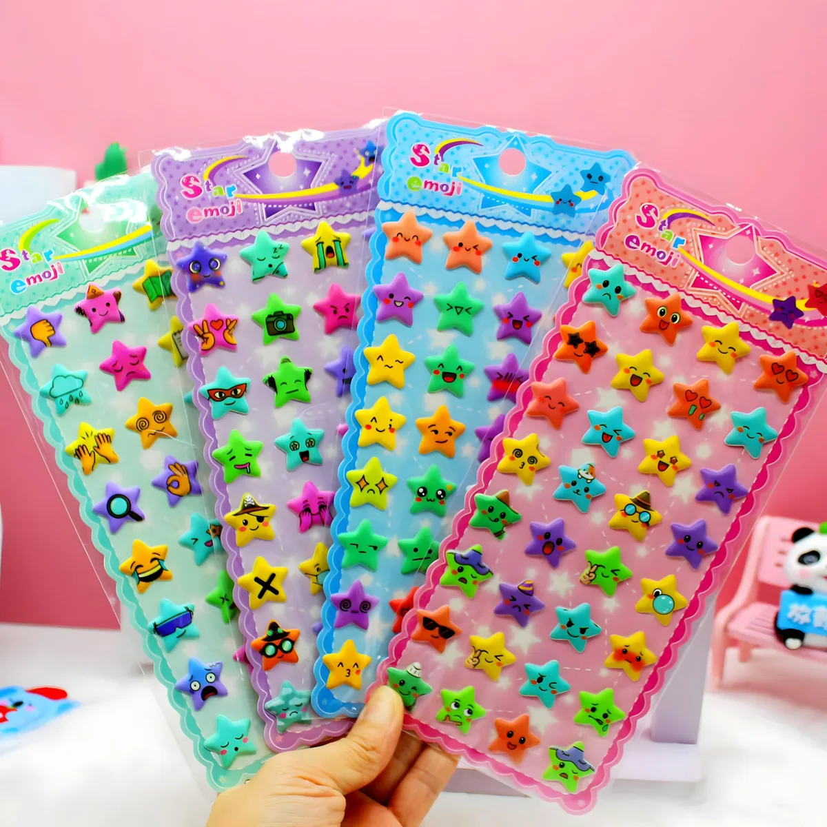 WP01S Gold Powder Bubble 3D Pop Sticker Cards