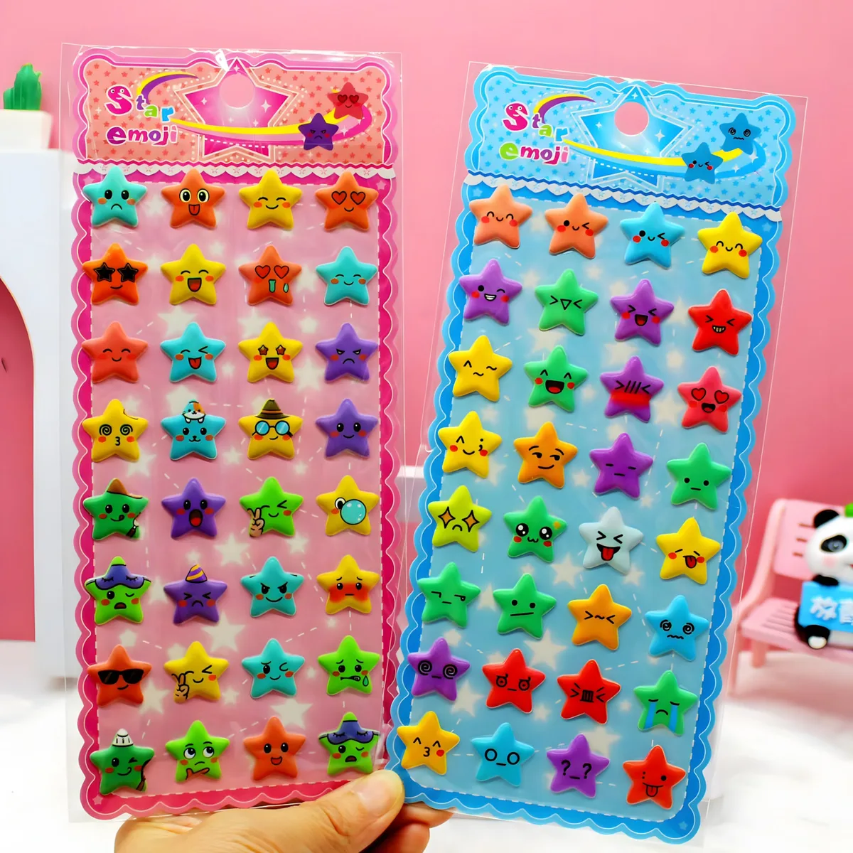 WP01S Gold Powder Bubble 3D Pop Sticker Cards