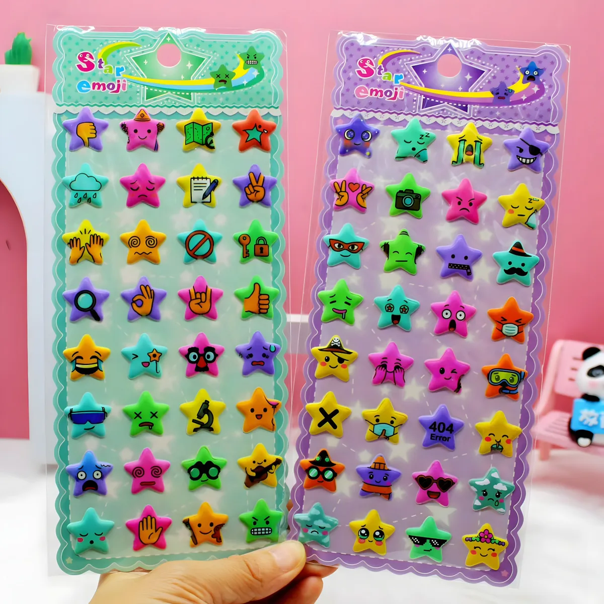 WP01S Gold Powder Bubble 3D Pop Sticker Cards