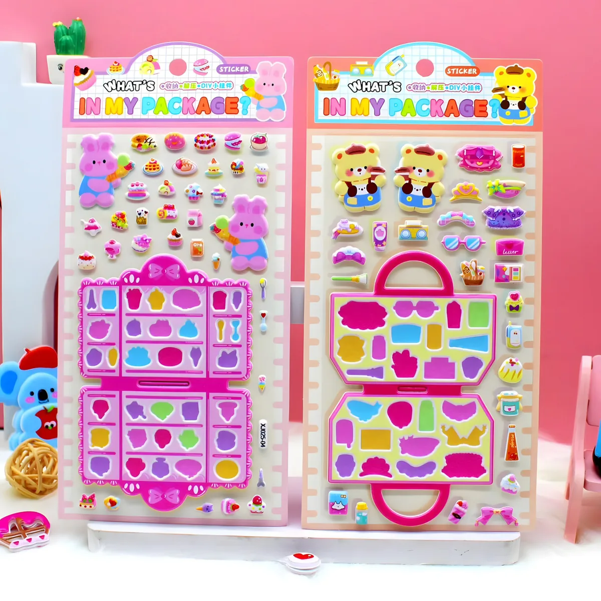 XJ-025 Bubble 3D Pop Sticker Sheets