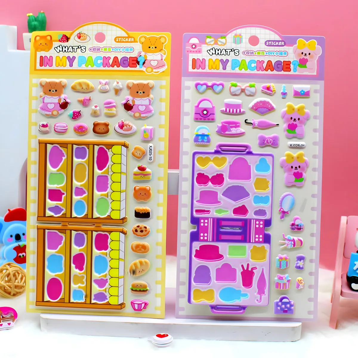 XJ-025 Bubble 3D Pop Sticker Sheets