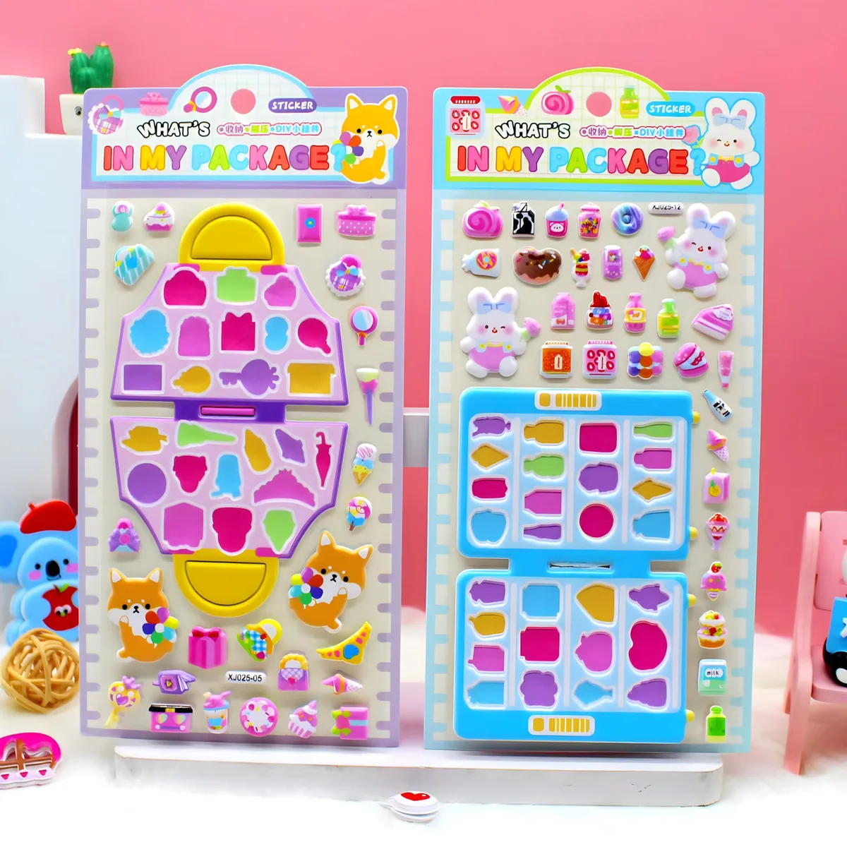 XJ-025 Bubble 3D Pop Sticker Sheets