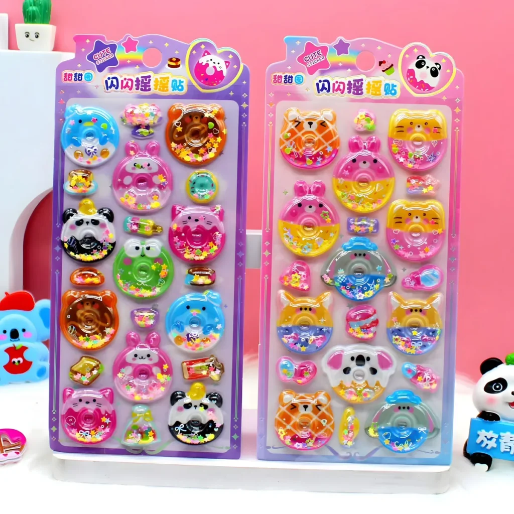 YKA-013 Shake Donut 3D Sticker Cards