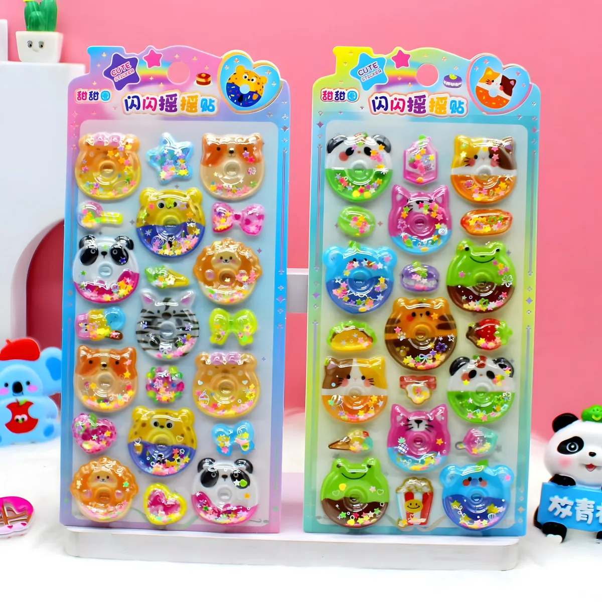 YKA-013 Shake Donut 3D Sticker Cards