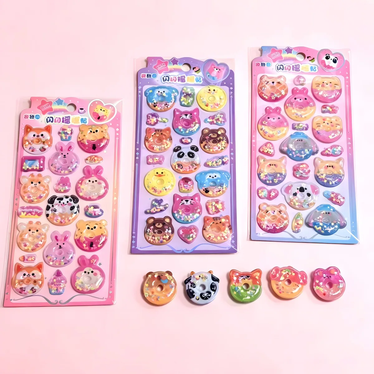 YKA-013 Shake Donut 3D Sticker Cards
