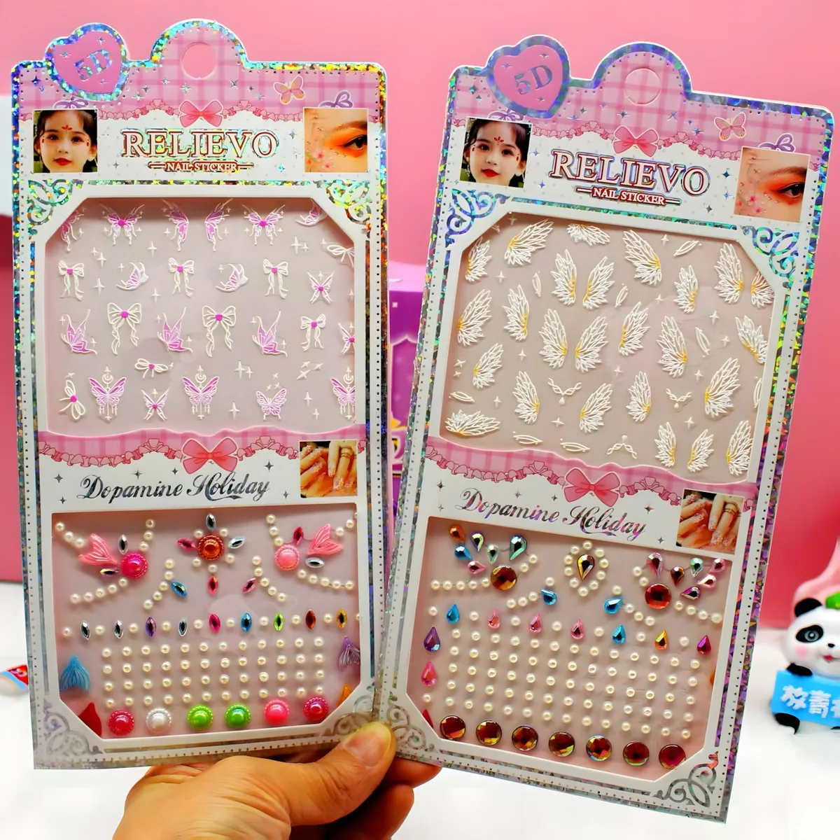 YKL-017 Rhinestone Nail Art Sticker Cards