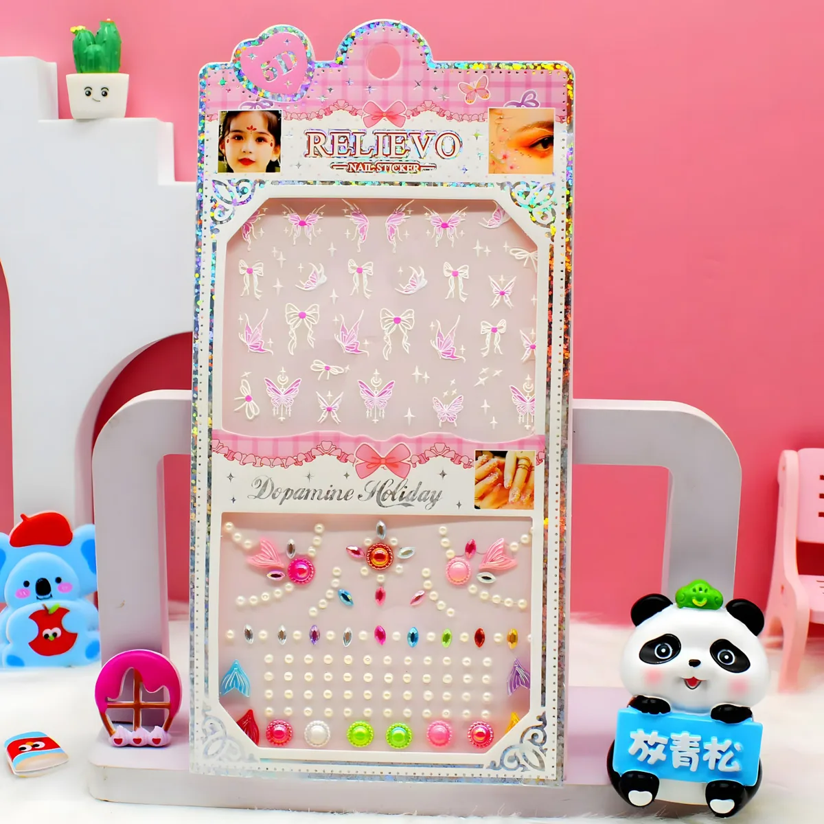 YKL-017 Rhinestone Nail Art Sticker Cards