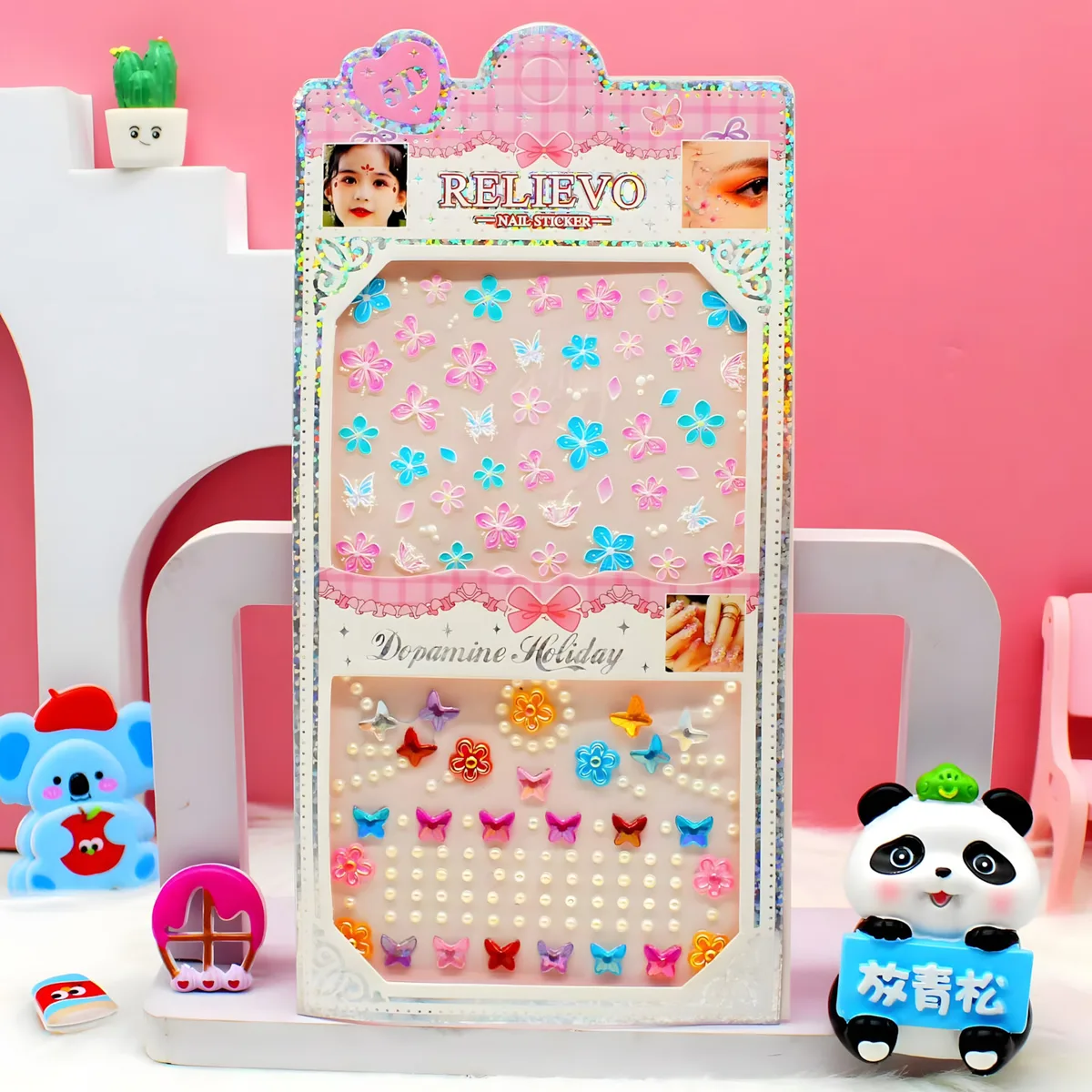 YKL-017 Rhinestone Nail Art Sticker Cards