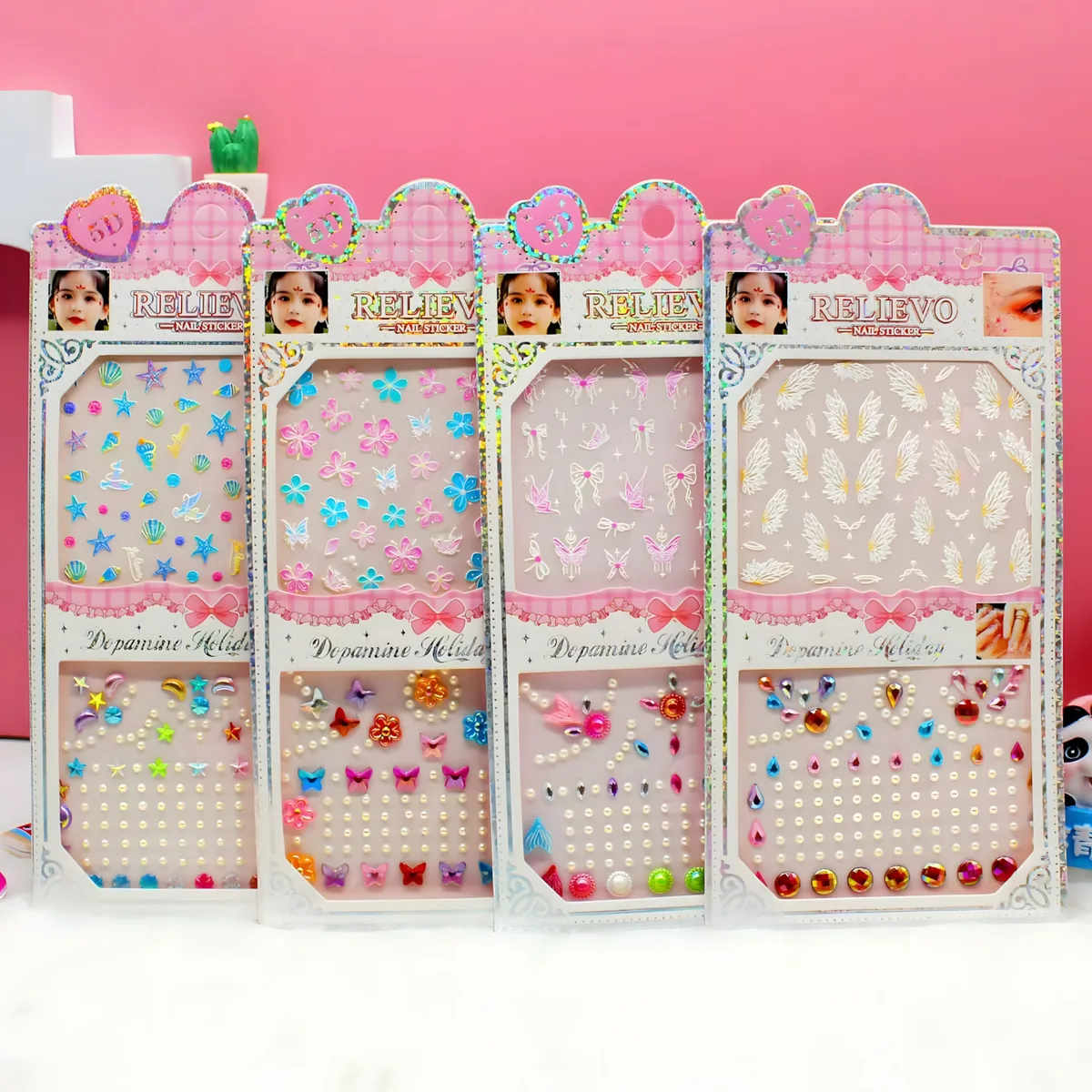 YKL-017 Rhinestone Nail Art Sticker Cards