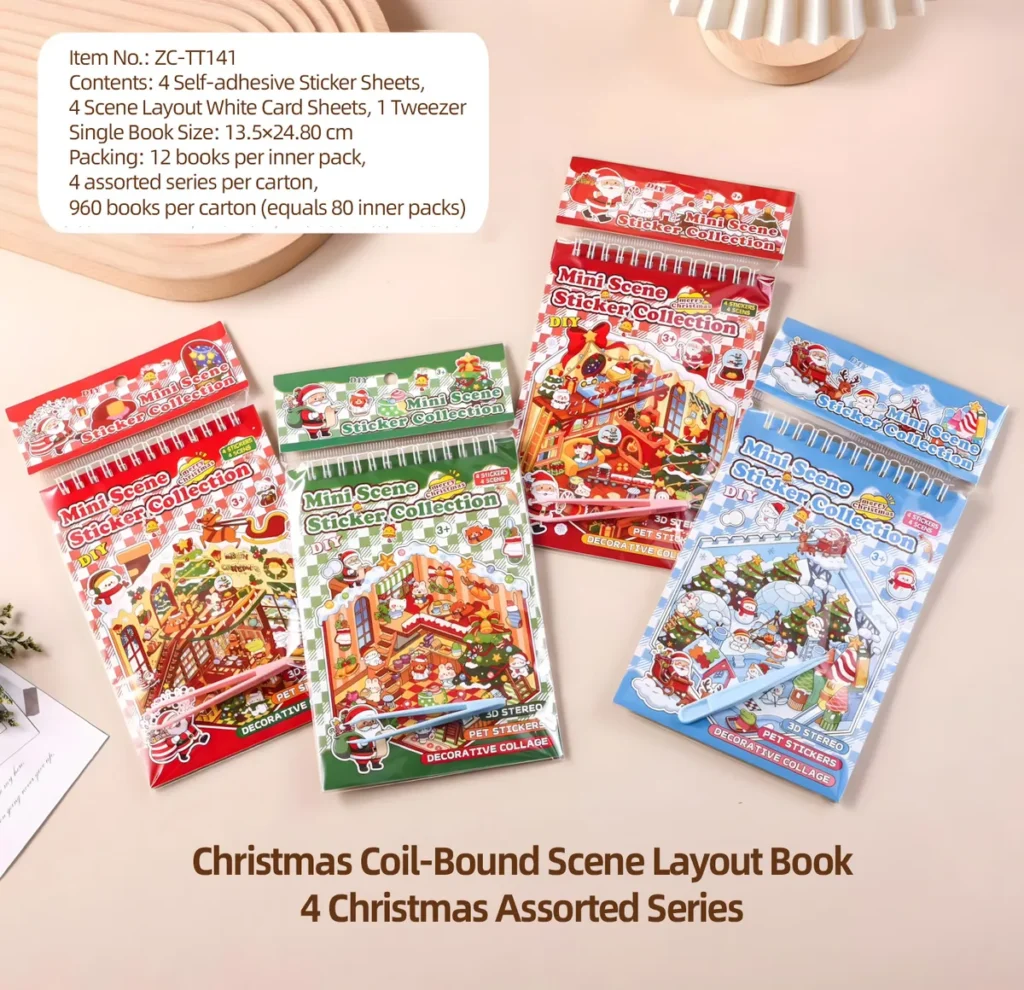 ZC-TT141 Christmas Scene-Building Sticker Book (8 pcs)