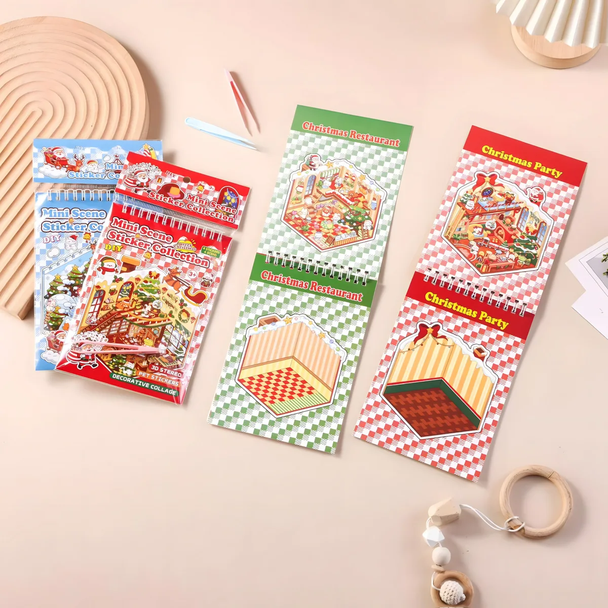 ZC-TT141 Christmas Scene-Building Sticker Book (8 pcs)