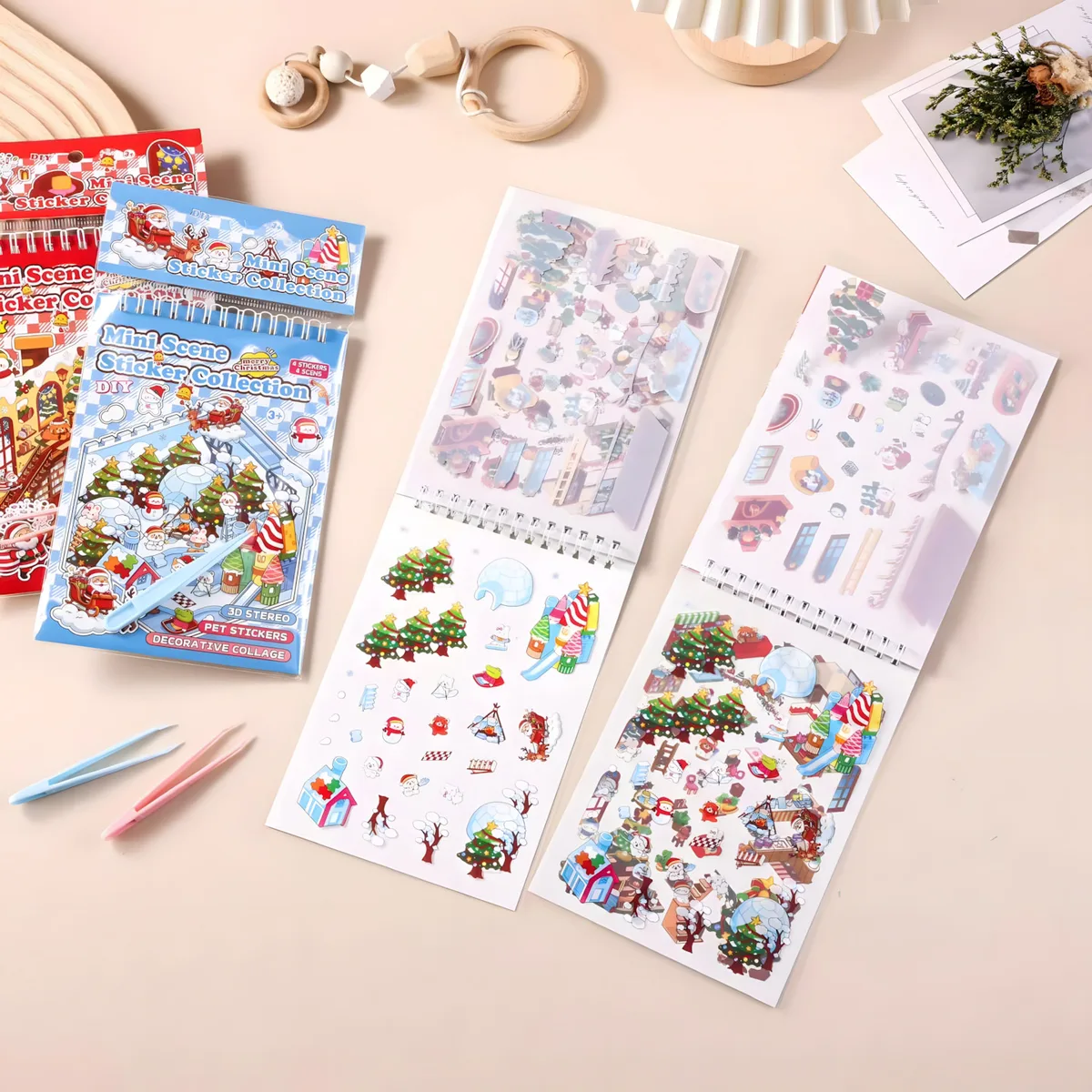 ZC-TT141 Christmas Scene-Building Sticker Book (8 pcs)