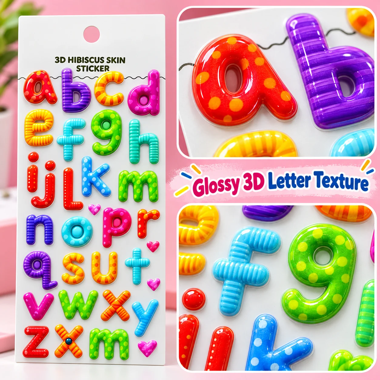 159 Letter Number 3D Stickers