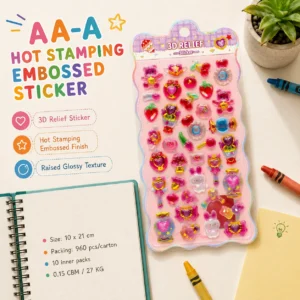 AA-A Hot stamping embossed stickers - product image 01