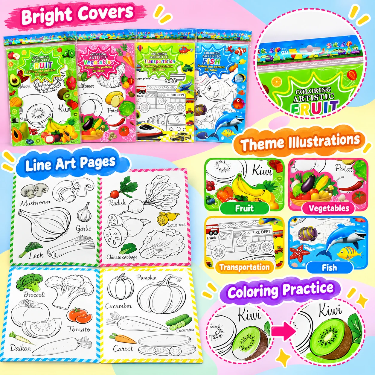 AD5-001-004 Coloring Set 4pcs