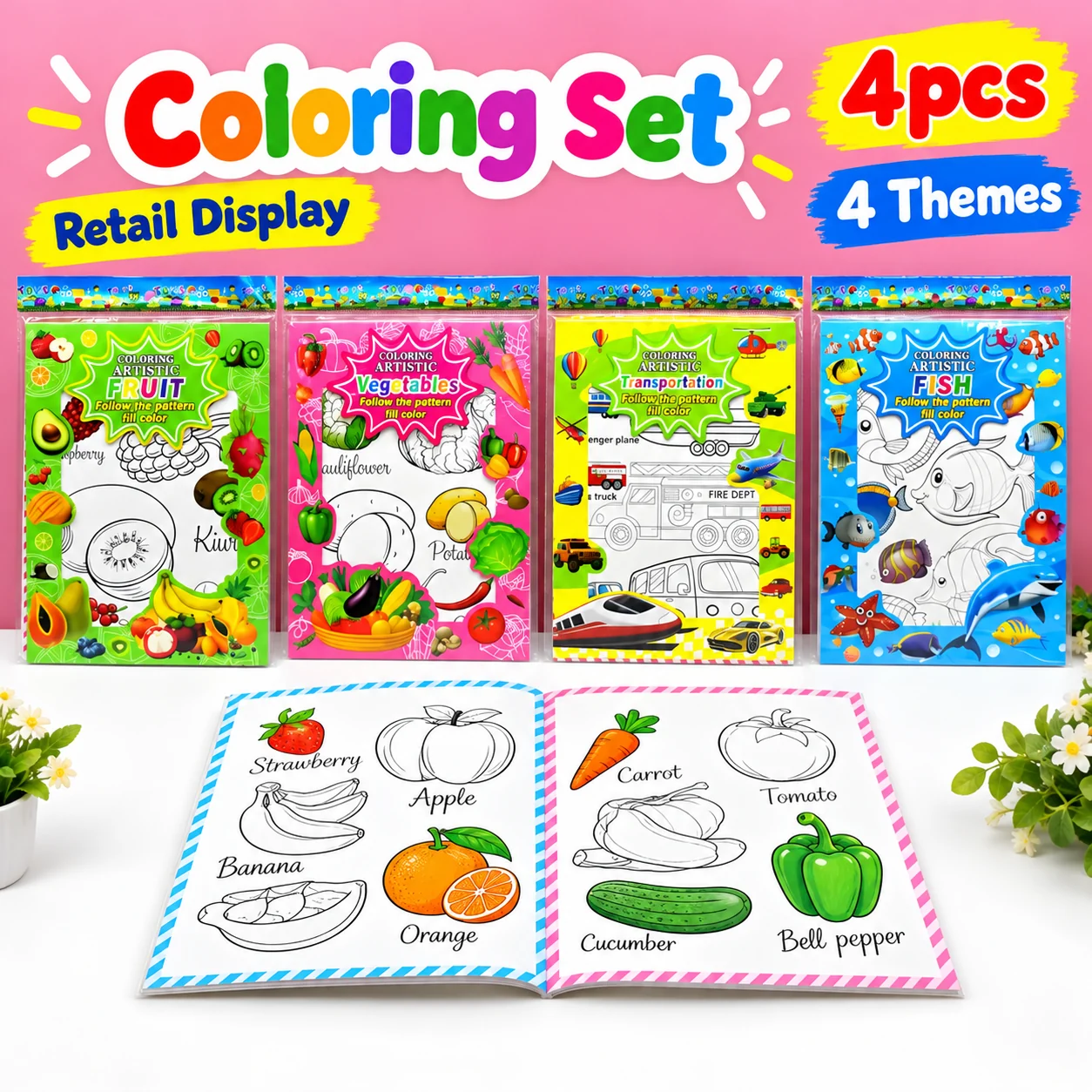 AD5-001-004 Coloring Set 4pcs