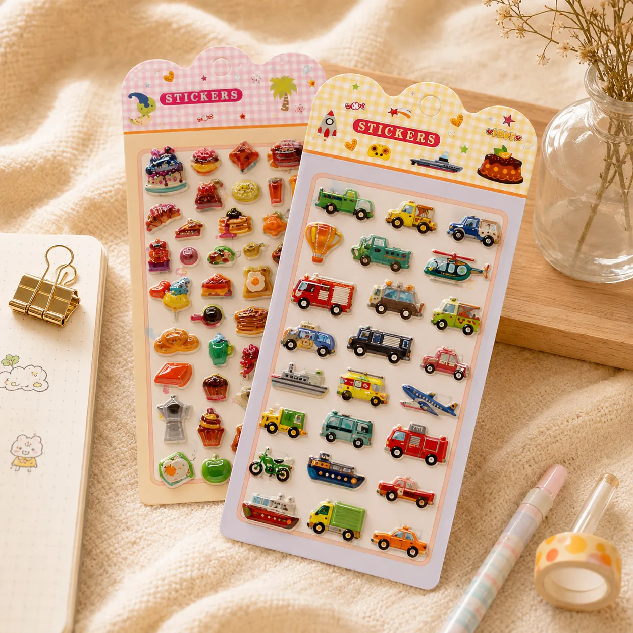 AHAH-08 Solid Embossed Sticker (12 Designs)