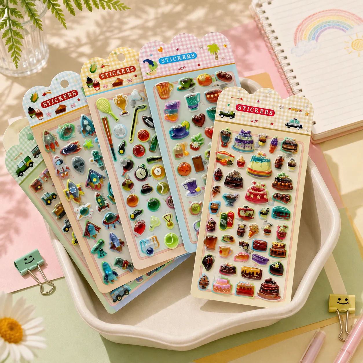 AHAH-08 Solid Embossed Sticker (12 Designs)