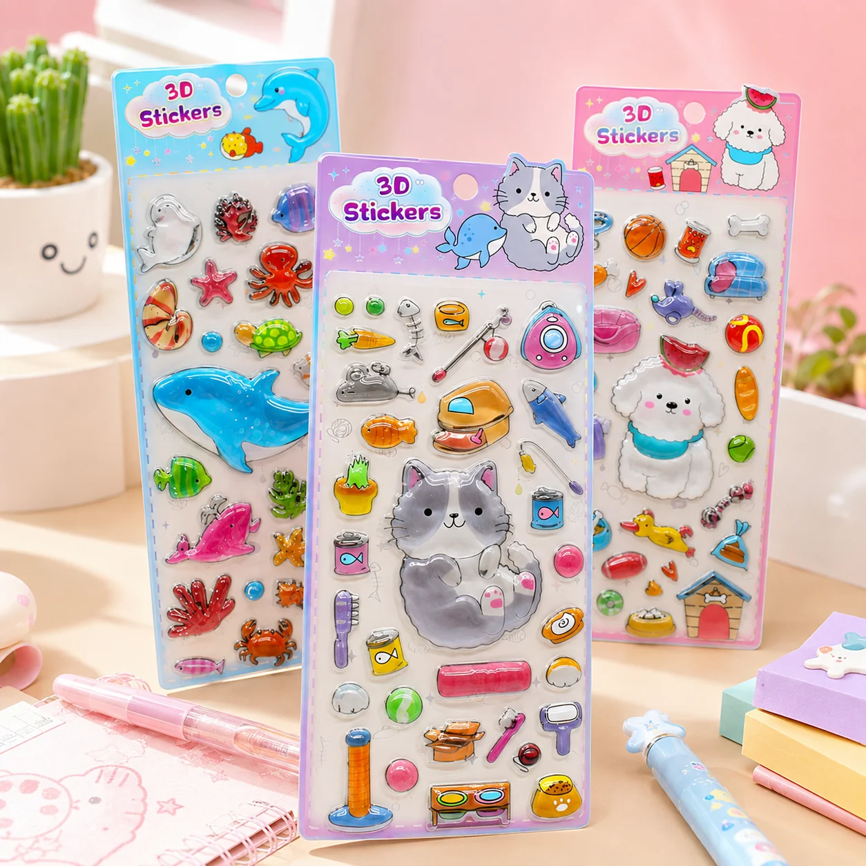 CHA Crystal Embossed 3D Sticker