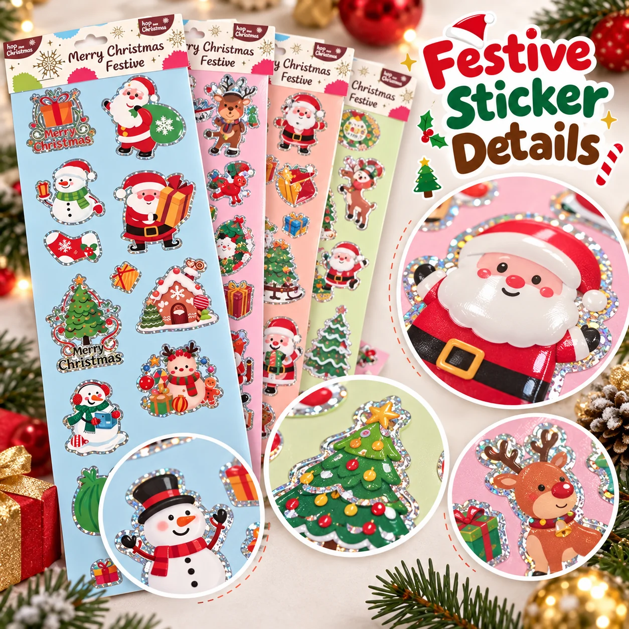 CL-03 Long Christmas Stickers