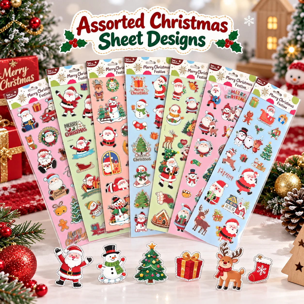 CL-03 Long Christmas Stickers